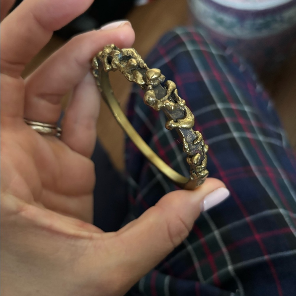 Vintage Brass Bracelet Bangle GORG Heavy - Picture 4 of 4
